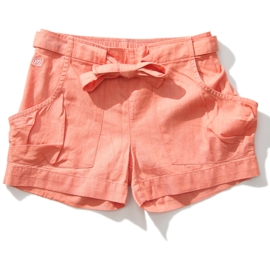 Missie Munster Peaches Chambray Shorts Peach